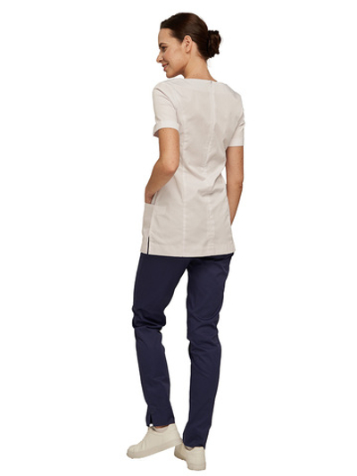 Брюки медицинские женские Dr. Nice DRN344 с поясом на резинке, черный, 42