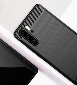 Чехол для Huawei P30 Pro цвет Blue (синий), серия Carbon от Caseport