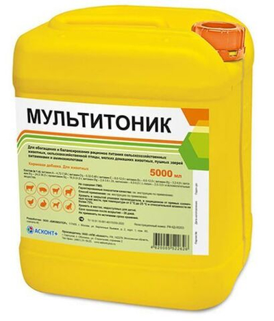 Мультитоник, кормовая добавка, витаминный комплекс, 5 л