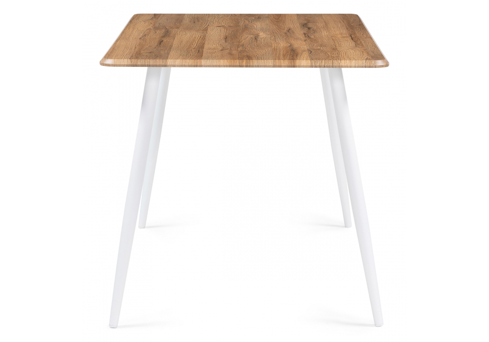Стол деревянный Woodville Кангас 120х80х77 дуб вотан, белый, ножки белые
