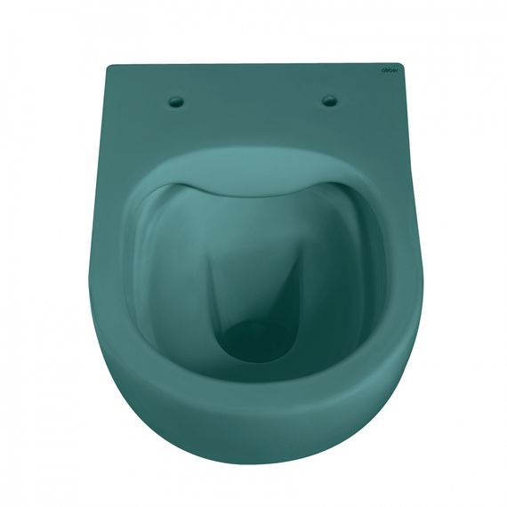 Унитаз ABBER Bequem AC1101MBG подвесной темно-зеленый матовый, безободковый