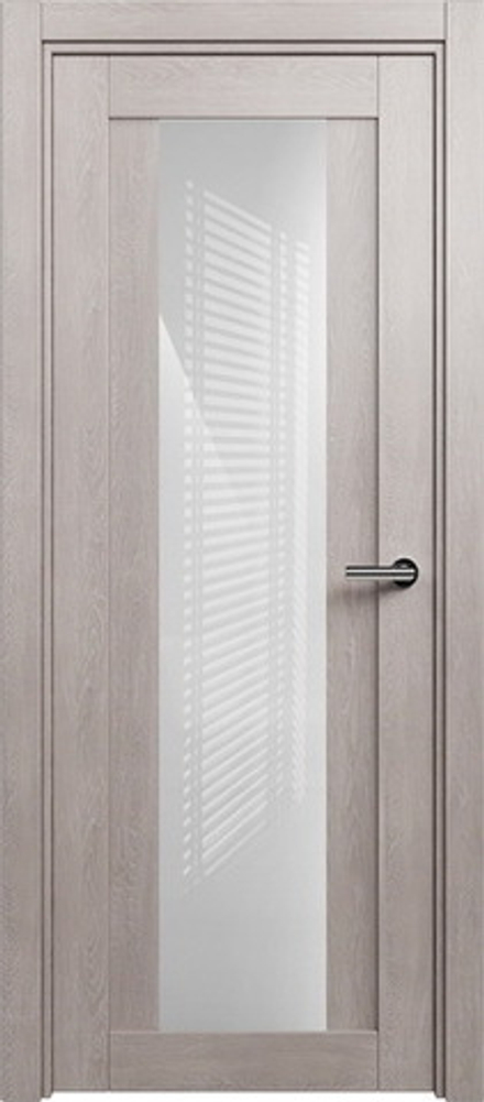 Межкомнатная дверь Status (Статус) 823 стекло глосс белое Серый дуб
