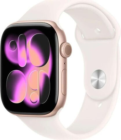 Смарт-часы Apple Watch Series 11 A3333,  46мм,  белый/розовое золото
