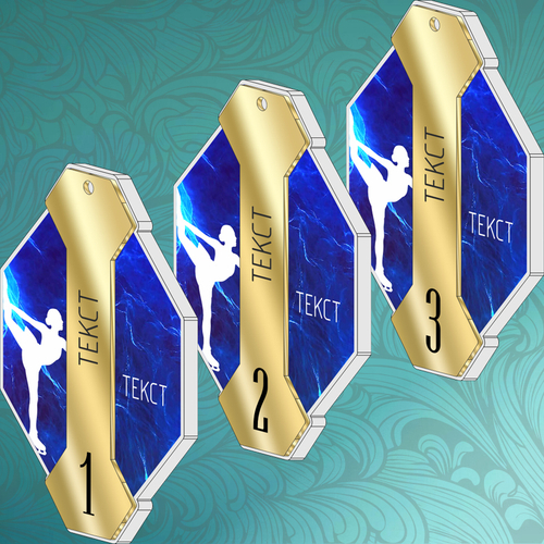 Акриловая медаль Фигурное катание 1717