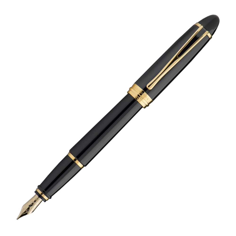 Перьевая ручка Aurora Ipsilon Deluxe black GT, перо F, в подарочной коробке