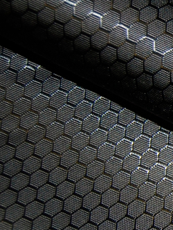 Ткань сумочно-рюкзачная Prival Oxford-420 PU 2000, 220г/м2, соты, чёрный, 1.5х1м