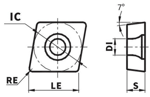 CCMT120408-GM VK1825 Пластина твердосплавная