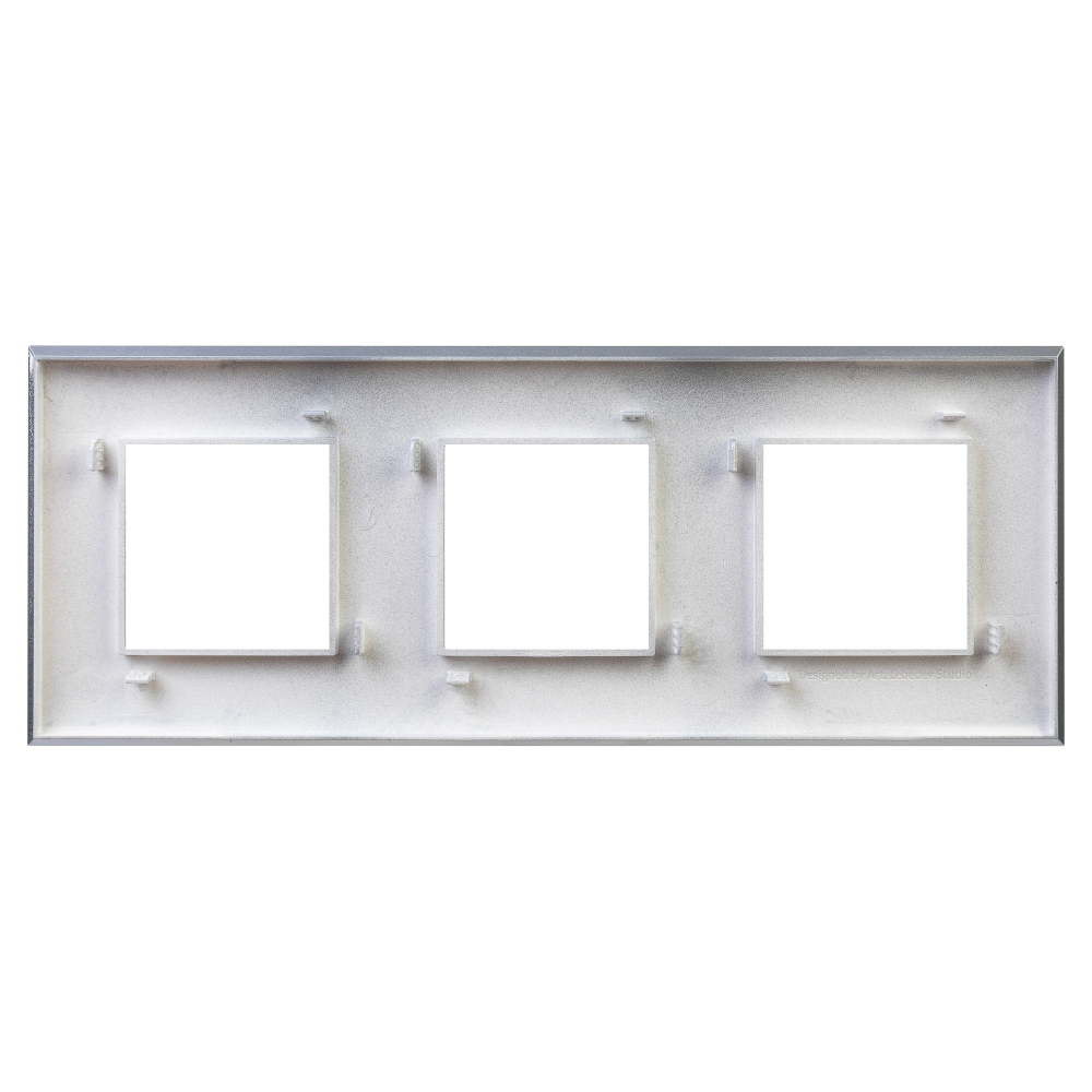 Рамка "Avanti", "Закаленная сталь", 3 поста (6 мод.)