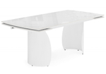 Керамический стол Woodville Готланд 180(240)x90 statuario titan gloss, белый