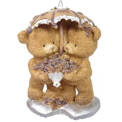 Фигурка декоративная Мишки под зонтиком, 14 см, Y6-2243