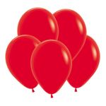 Красный, Пастель / Red, латексный шар