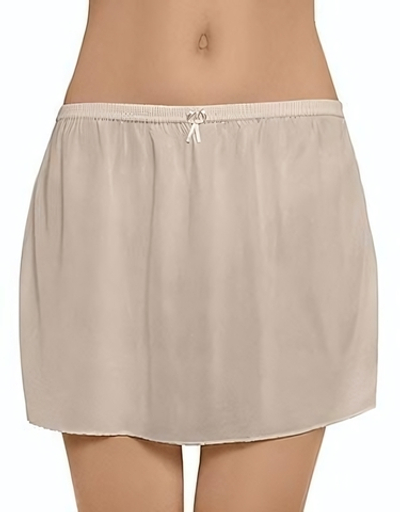 Короткая нижняя юбка без кружева (Размер: M) (Цвет: белый)