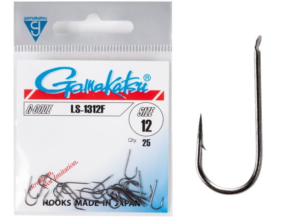 Крючки Gamakatsu LS-1312F HOOKS BLACK разм. 12 25шт.