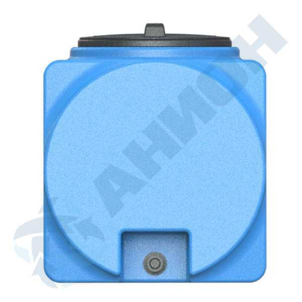 Емкость прямоугольная горизонтальная с дыхательным клапаном и сливом Анион 250 л. прямоугольная (1110x525x610см;синий) - арт.559422