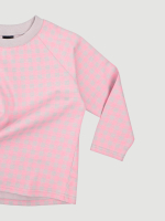 Лонгслив оверсайз Mjölk Клетка розовая