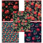 Тетрадь А5, 48 л., BRAUBERG, скоба, клетка, матовая ламинация, выборочный лак, "Гранаты", 404376, 1шт