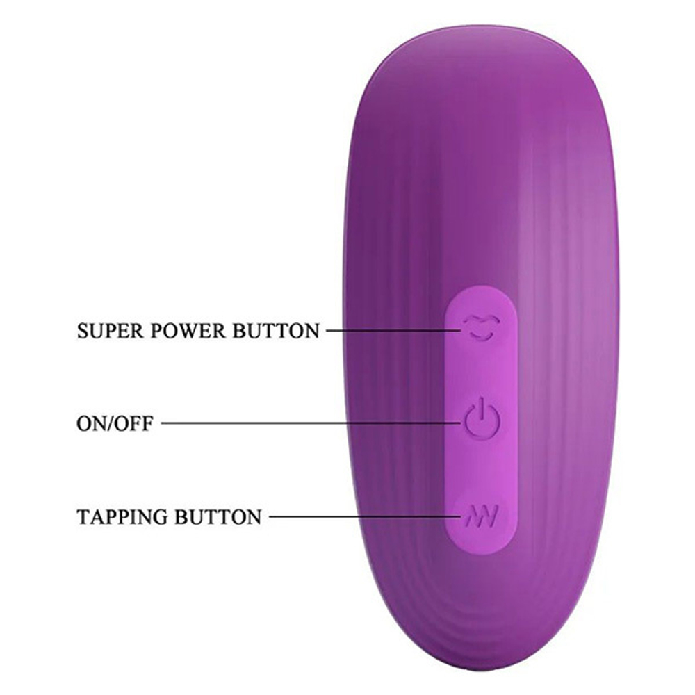 Фиолетовый стимулятор клитора 9см Baile Adora MC55