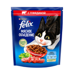 Сухой корм для кошек Felix Мясное объедение с говядиной 600 г