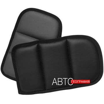 Мягкая подушка-накладка на подлокотник из экокожи (на резинке)