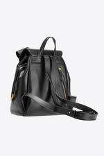 AIKA LEATHER BACKPACK - black