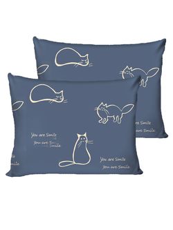 Постельное белье сатин Milky Garden "КОТИКИ/КОТИКИ (компаньон)" евро Наволочка 50х70 см 2 шт Простынь 240x215 см Пододеяльник 200x215 см