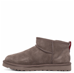 UGG Mens Classic Ultra Mini Zip Boot Smoke