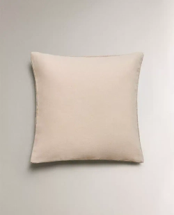 ZARA HOME НАВОЛОЧКА ДЛЯ ДЕКОРАТИВНОЙ ПОДУШКИ С ДЕКОРАТИВНОЙ СТРОЧКОЙ, СВЕТЛО-БЕЖЕВЫЙ
