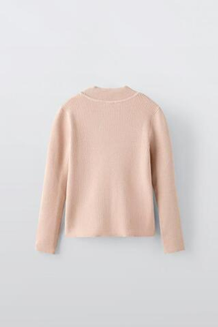 ZARA СВИТЕР В РУБЧИК, СЕРОВАТО-КОРИЧНЕВЫЙ