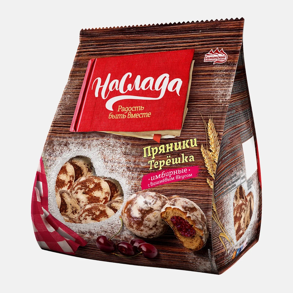 Пряники Терешка имбирные с вишней Наслада 380г
