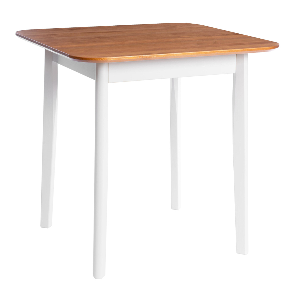 Стол Соната Люкс/ Sonata Lux table, 75х75х75 см массив сосны, антик/белый, 75х75х75 см