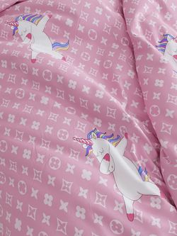 Постельное белье  поплин Сказка "Единорог" 1,5-сп  Наволочка 50х70 см 1 шт  Простынь  150x215 см  Пододеяльник 145x215 см