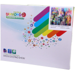 Алмазная мозаика на подрамнике с полным заполнением «МИР ЯРКИХ КРАСОК», котики, 40*50см