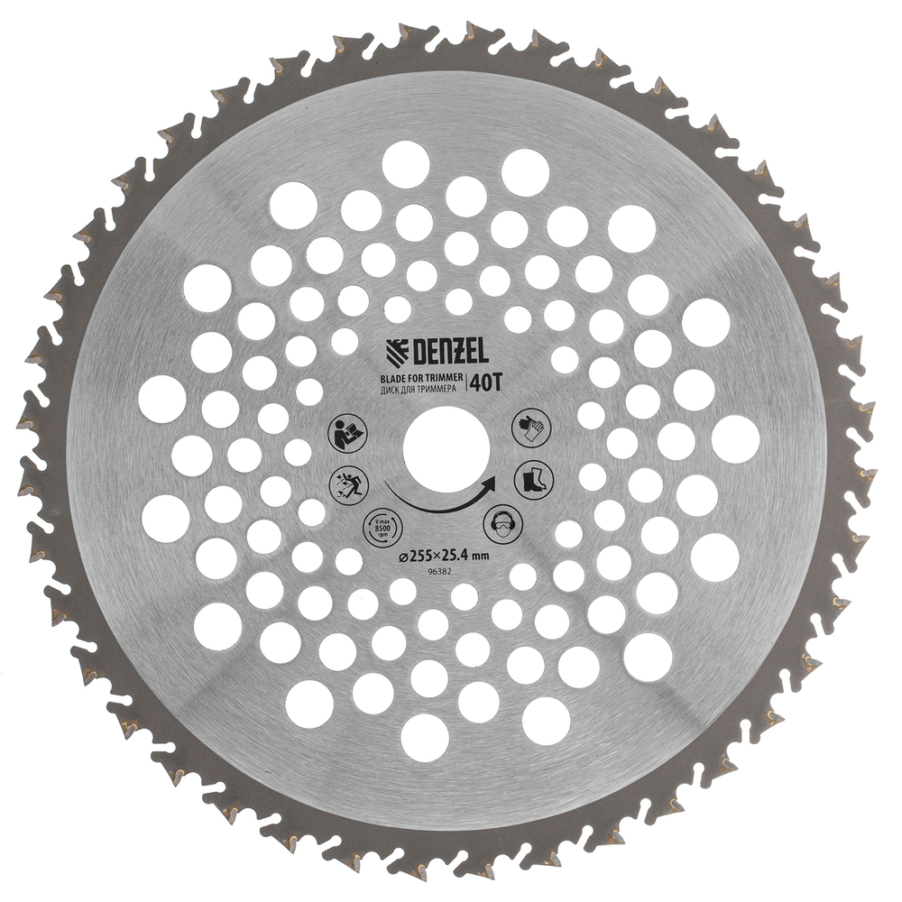 Диск для триммера , 255 х 25,4 40 зубов, Anti-Kick Denzel