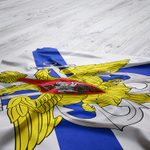 Флаг ВМФ России "Андреевский флаг с эмблемой" 90х135 см полиэстер STAFF (2 штуки в упаковке)