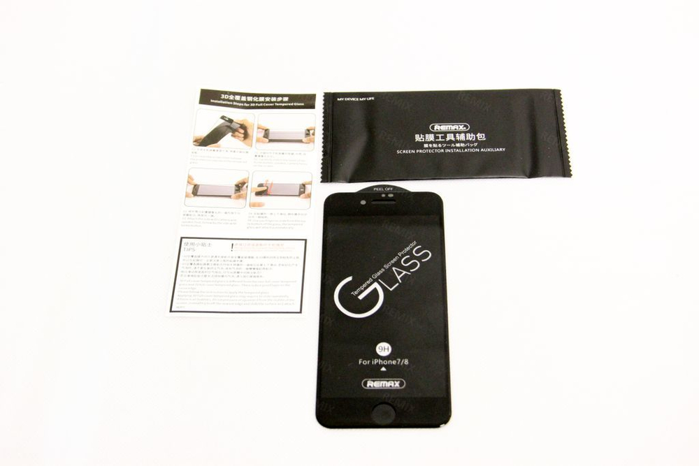 Стекло 3D Remax GL-27 Iphone 7/8 (черный)