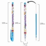 Ручки гелевые ЮНЛАНДИЯ, НАБОР 6 ЦВЕТОВ, БЛЕСТКИ, корпус с печатью, узел 0,7 мм, линия письма 0,5 мм, 142802