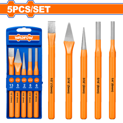 Набор зубил и выколоток 5 шт (10/30) WADFOW WCC8395