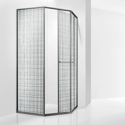 Душевой уголок RGW SV-82Gr "R" (Черная вуаль, 800x1200)