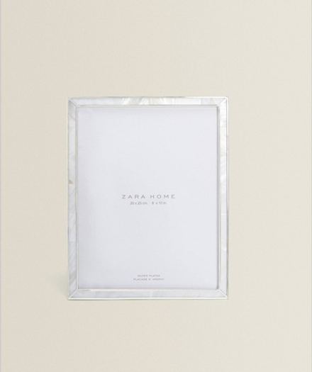 ZARA HOME ТОНКАЯ ПЕРЛАМУТРОВАЯ РАМКА ДЛЯ ФОТОГРАФИИ