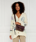 Кожаная сумка через плечо Meg GIANNI CHIARINI - бордовый(BS 8984 PRCK)