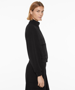 Oysho Куртка с карманами из ткани с модалом, с начесом, черный