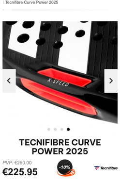 Tecnifibre, CURVA POWER, Padel Racket