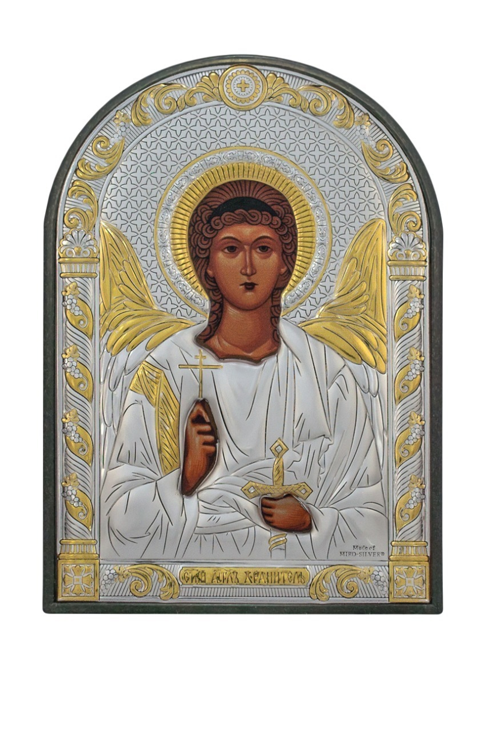 Ангел Хранитель, икона арочная, пластик 96х138