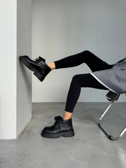 Ботинки женские натуральная кожа артикул 355 цвет "чёрный"