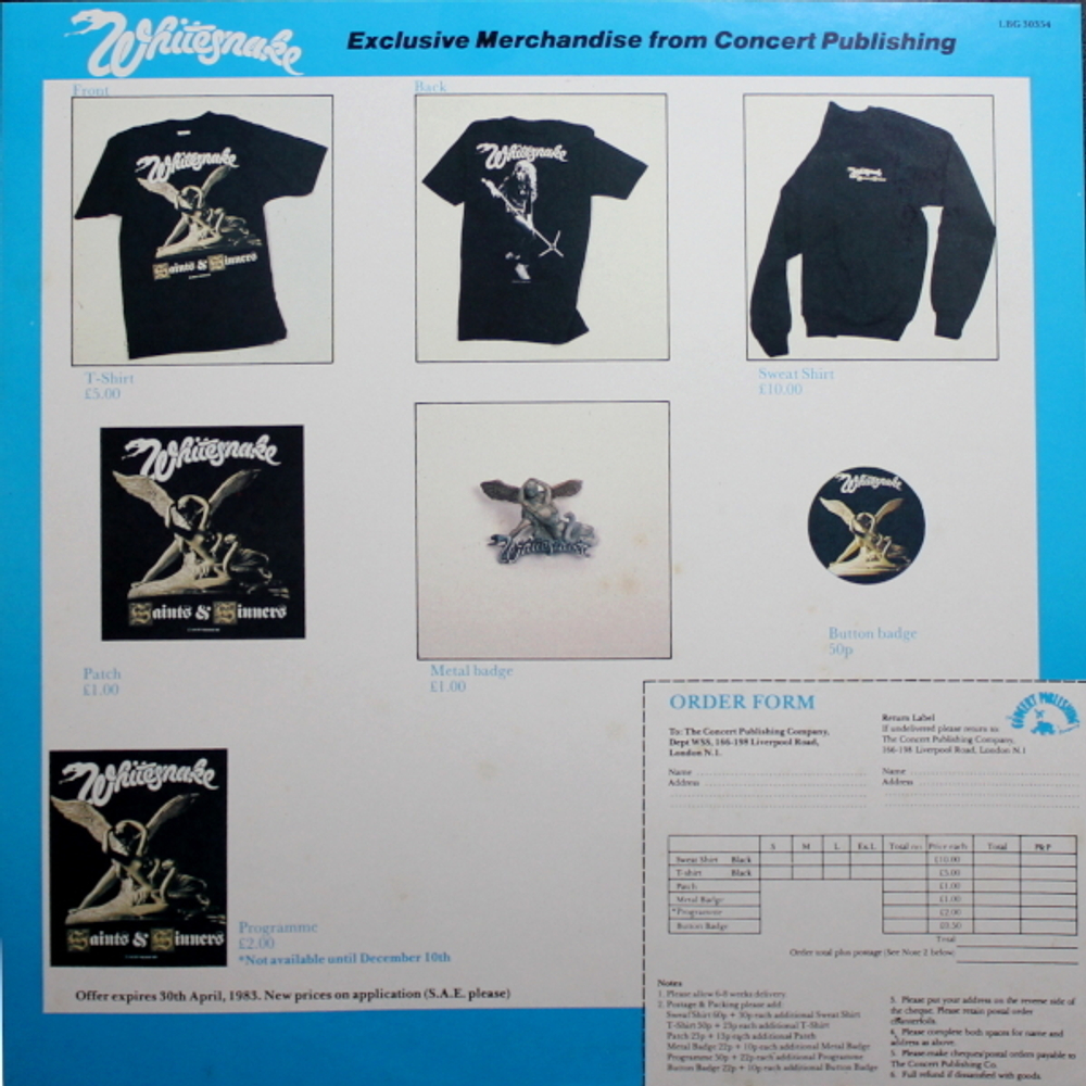 Whitesnake / Saints & Sinners (LP)