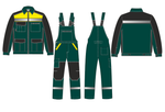 Костюм ProfLineBase-2 (тк.Твил,210) п/к, зеленый/черный/желтый