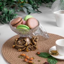 Сахарница стеклянная с крышкой Орхидея Лайм Бронза