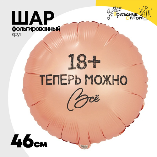 Шар Фольгированный ТЕПЕРЬ МОЖНО ВСЁ 18 (Розовый)