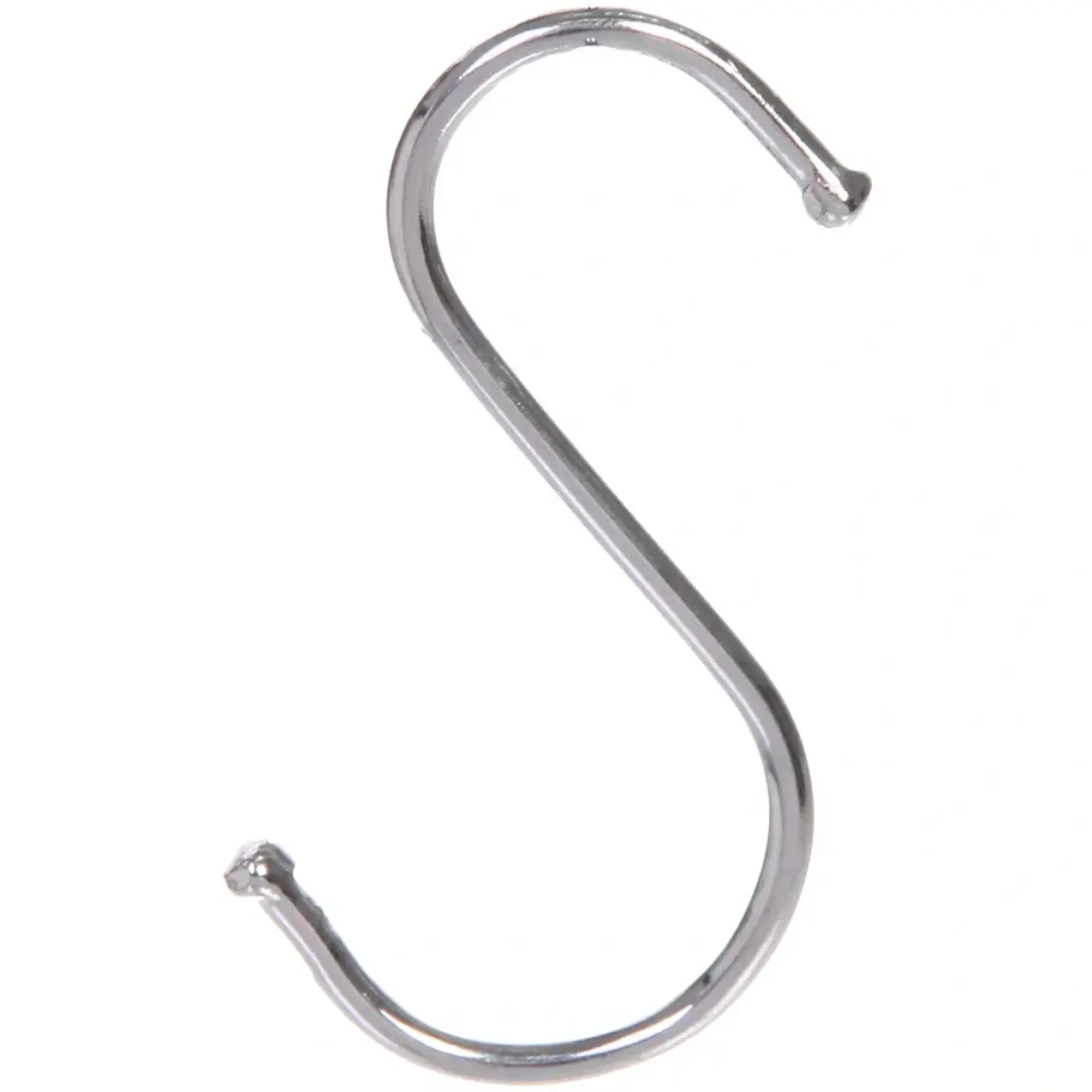 Крючки металлические хромированные в наборе 5шт S - формы «ИДЕЯДОМА», 7,3см ( Селфи)