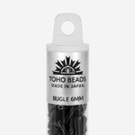 Японский бисер TOHO Bugle (стеклярус) 6mm (№49), непрозрачный глянцевый